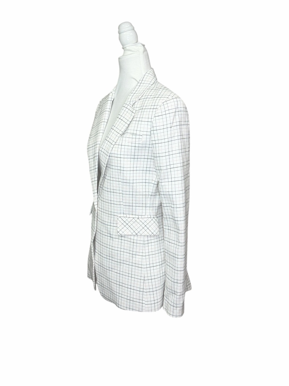 1. State Windowpane One Button Blazer Jacket - Picture 3 of 6